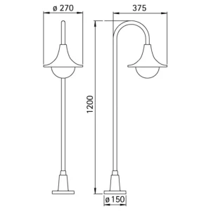 Albert Leuchten Borne lumineuse élégante 169 blanche^ Bornes Éclairage Extérieur