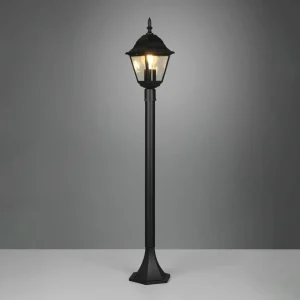 Trio Lighting Borne lumineuse Livenza, noir, hauteur 100 cm, aluminium, IP44^ Bornes Éclairage Extérieur