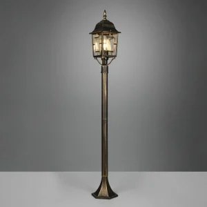 Trio Lighting Borne lumineuse Volturno, couleur rouille, hauteur 100 cm, aluminium^ Bornes Éclairage Extérieur