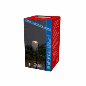 Konstsmide Christmas Bougie décorative LED IP44 blanc crème fondu 18,4cm^ Lumière De Noël