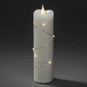 Konstsmide Christmas Bougie en cire LED blanche couleur de lumière blanc chaud 17,8 cm^ Lumière De Noël