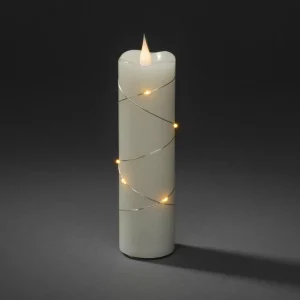 Konstsmide Christmas Bougie en cire LED crème couleur de lumière ambre 17,8 cm^ Lumière De Noël