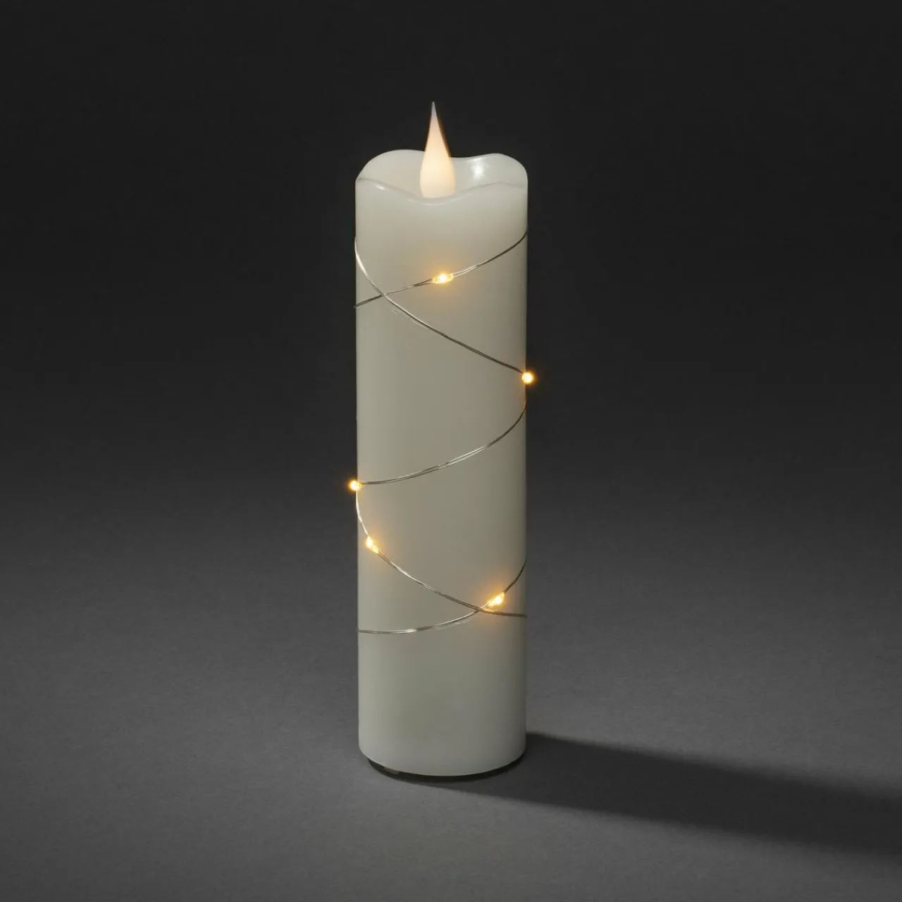 Konstsmide Christmas Bougie en cire LED crème couleur de lumière ambre 17,8 cm^ Lumière De Noël