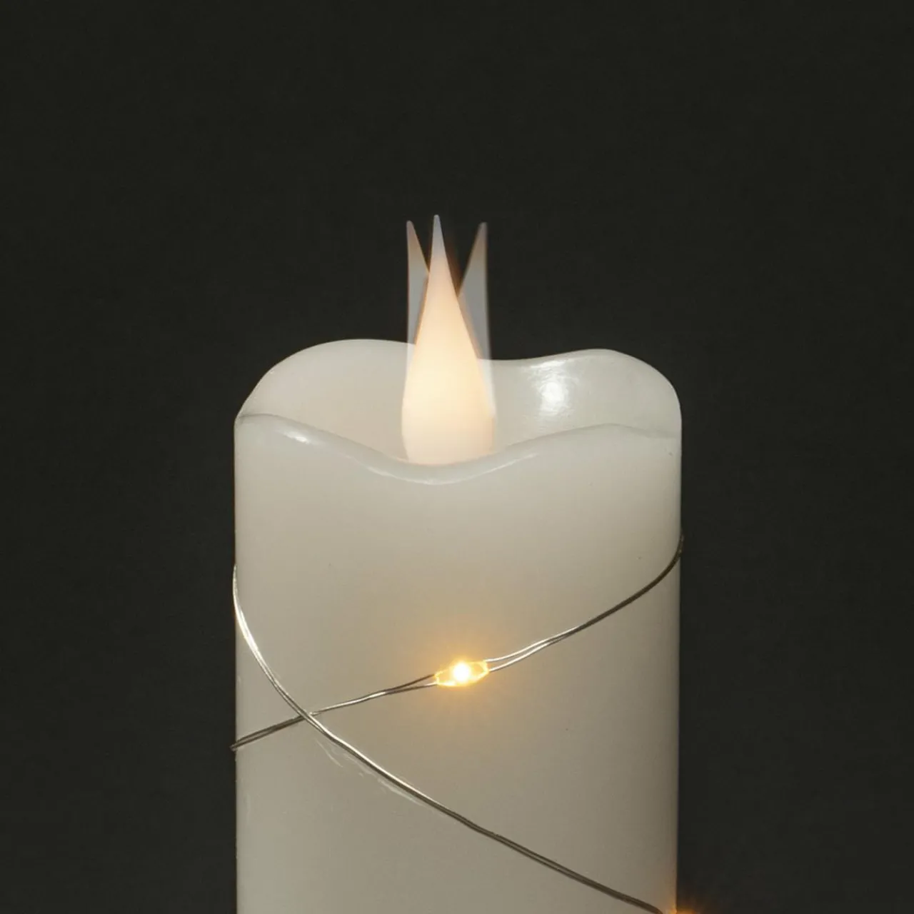 Konstsmide Christmas Bougie en cire LED crème couleur de lumière ambre 17,8 cm^ Lumière De Noël