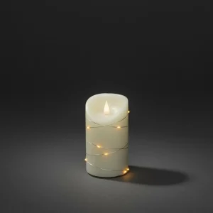 Konstsmide Christmas Bougie en cire LED crème couleur de lumière ambre hauteur13cm^ Lumière De Noël