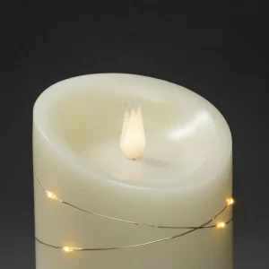 Konstsmide Christmas Bougie en cire LED crème couleur de lumière ambre hauteur14cm^ Lumière De Noël