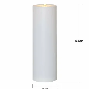 STAR TRADING Bougie LED Flamme Rak 32,5 cm blanc Plastique Fonctionnement sur piles^ Lumière De Noël