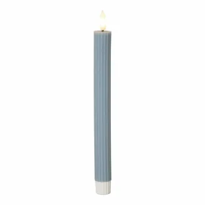 STAR TRADING Bougie LED Flamme Stripe, bleu, 25 cm, pile de cire, set de 2 pièces^ Lumière De Noël