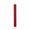 STAR TRADING Bougie LED Flamme Stripe, rouge, 25 cm, cire, batterie, set de 2 pièces^ Lumière De Noël