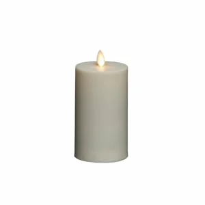 Konstsmide Christmas Bougie LED IP44 blanc crème lisse hauteur 18cm^ Lumière De Noël