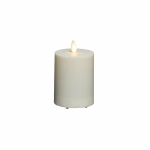 Konstsmide Christmas Bougie LED IP44 blanc crème lisse hauteur 13cm^ Lumière De Noël