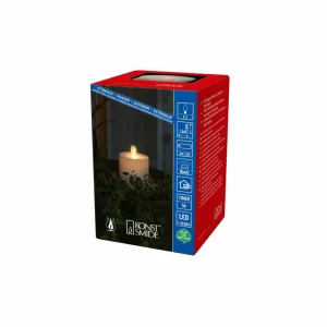 Konstsmide Christmas Bougie LED IP44 blanc crème lisse hauteur 13cm^ Lumière De Noël