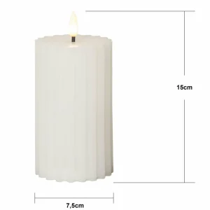 STAR TRADING Bougie LED Ruban LED blanc 15 cm cire véritable Fonctionnement sur piles^ Lumière De Noël