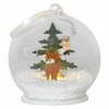 STAR TRADING Boule verre LED Forest Friends renard et chouette^ Lumière De Noël