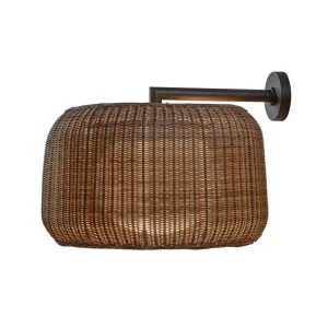 Bover applique d'extérieur Fora A, brun graphite/brun, Ø 50 cm, E27^ Appliques Murales Extérieures