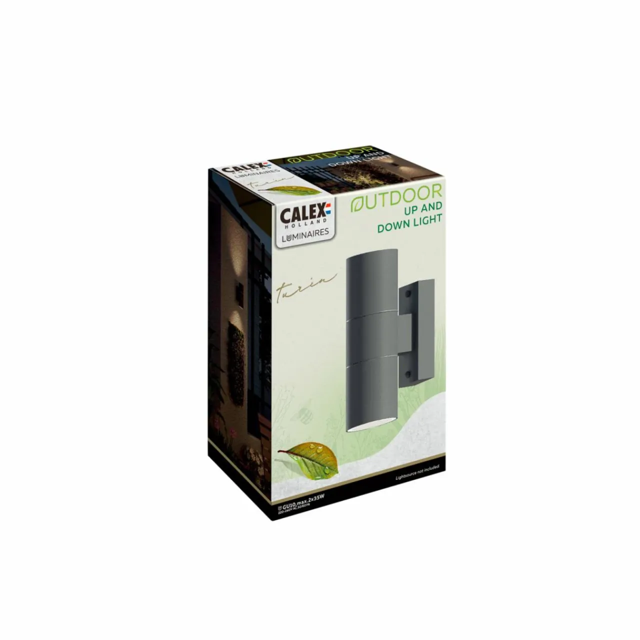 calex_applique_dextrieur_gu_acier_inoxydable_updown__cm_anthracite_1.webp Calex applique d'extérieur GU10 acier inoxydable up/down 17 cm, anthracite^ Appliques Murales Extérieures