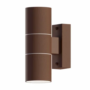 Calex applique d'extérieur GU10 acier inoxydable up/down 17 cm, brun^ Appliques Murales Extérieures