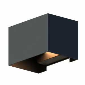 Calex applique d'extérieur Rectangle up/down, hauteur 10cm, noir^ Appliques Murales Extérieures