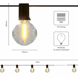 Calex guirlande lumineuse de fête Vibey Outdoor, longueur 45 m, 75 pcs.^ Lampes Décoratives