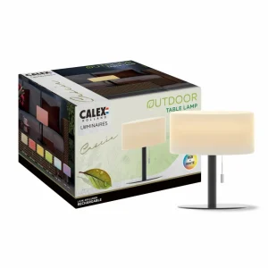 Calex lampe à poser LED rechargeable, IP44, interrupteur à tirette^ Lampes Décoratives
