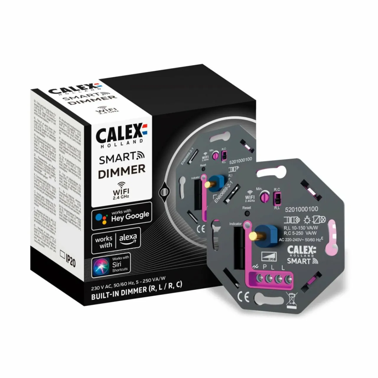 calex_smart_variateur_dintensit_led_montage_encastr_2.webp Calex Smart Variateur d'intensité LED, montage encastré^ Variateurs D'Intensité