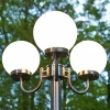 Lindby Candélabre Samuel à 3 boules en verre^ Lampadaires D'Extérieur
