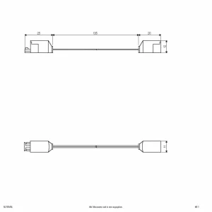 EVN Câble de liaison pour série Bordo, longueur 15 cm^ Matériel Électrique