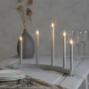 STAR TRADING Chandelier Accent à neuf lampes, gris clair^ Lumière De Noël
