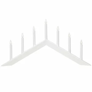 STAR TRADING Chandelier Arrow, angle obtus, 7 lampes, blanc^ Lumière De Noël
