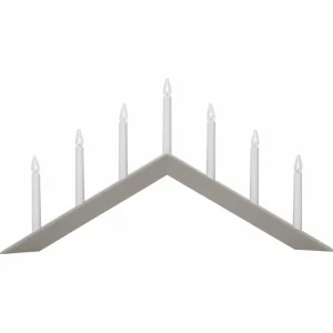 STAR TRADING Chandelier Arrow, angle obtus, 7 lampes, blanc^ Lumière De Noël