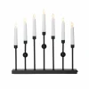 STAR TRADING Chandelier Gustav, noir Métal hauteur 37 cm 7 lampes^ Lumière De Noël