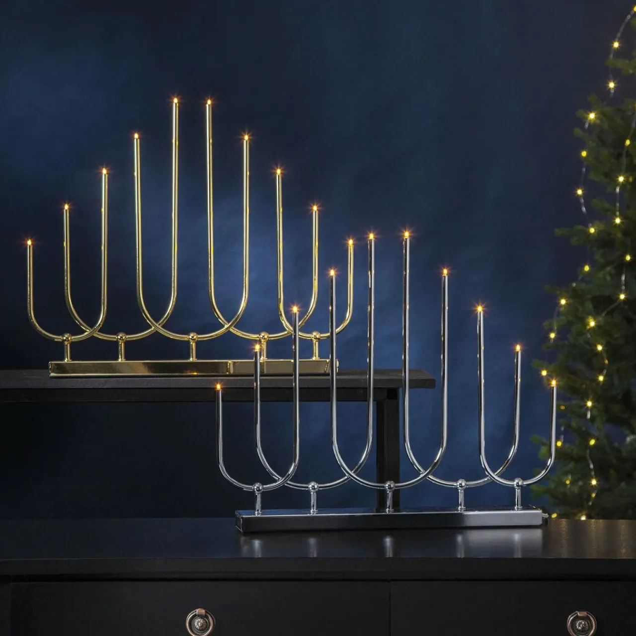 chandelier_led_novum__lampes_laiton_1.webp STAR TRADING Chandelier LED Novum, 10 lampes, laiton^ Lumière De Noël