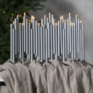 STAR TRADING Chandelier Note, à 16 lampes, gris^ Lumière De Noël