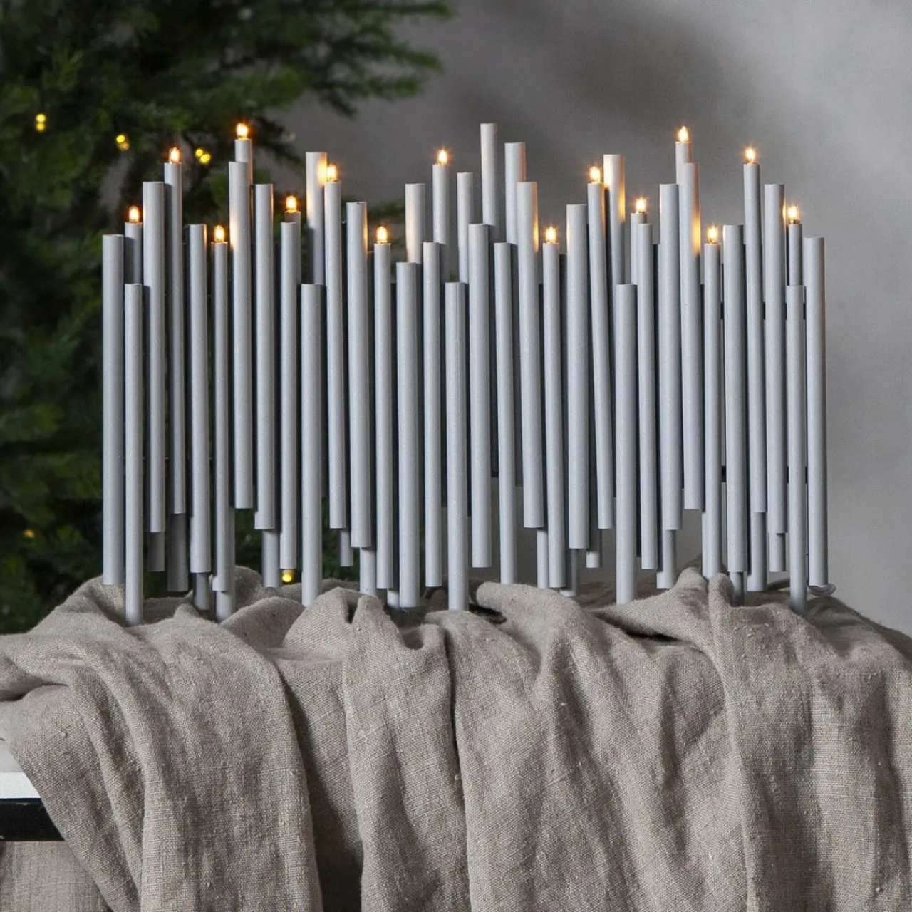 chandelier_note___lampes_gris_4.webp STAR TRADING Chandelier Note, à 16 lampes, gris^ Lumière De Noël