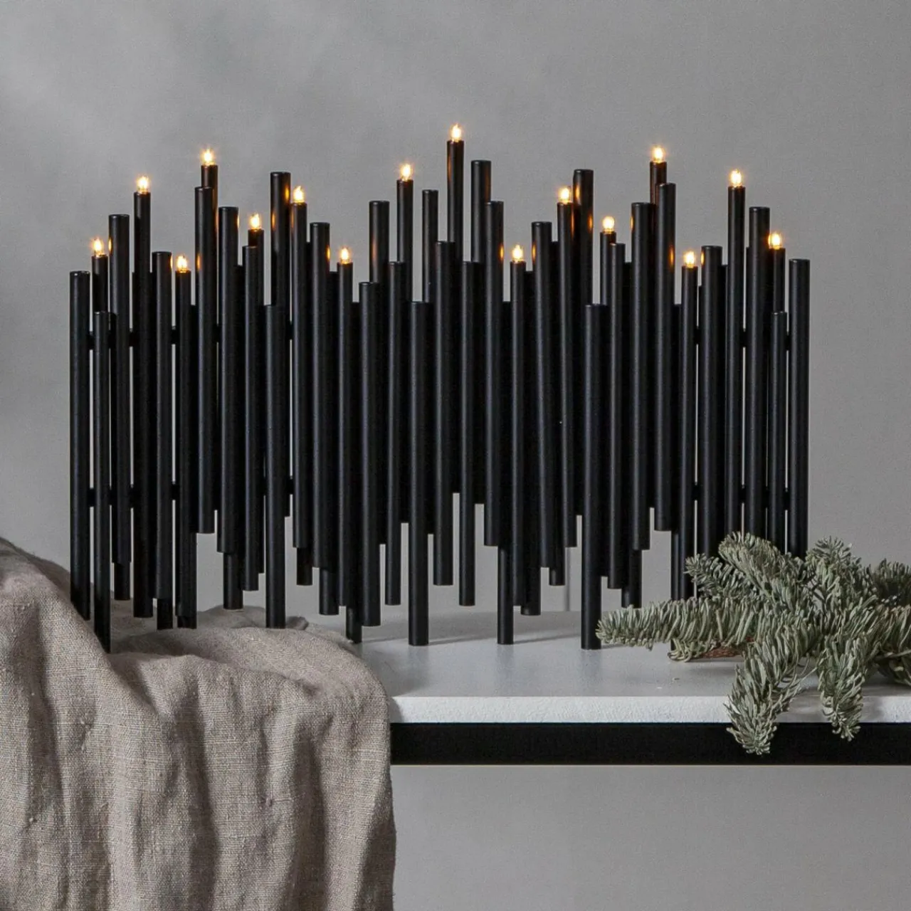 chandelier_note__lampes_noir_4.webp STAR TRADING Chandelier Note, à 16 lampes, noir^ Lumière De Noël