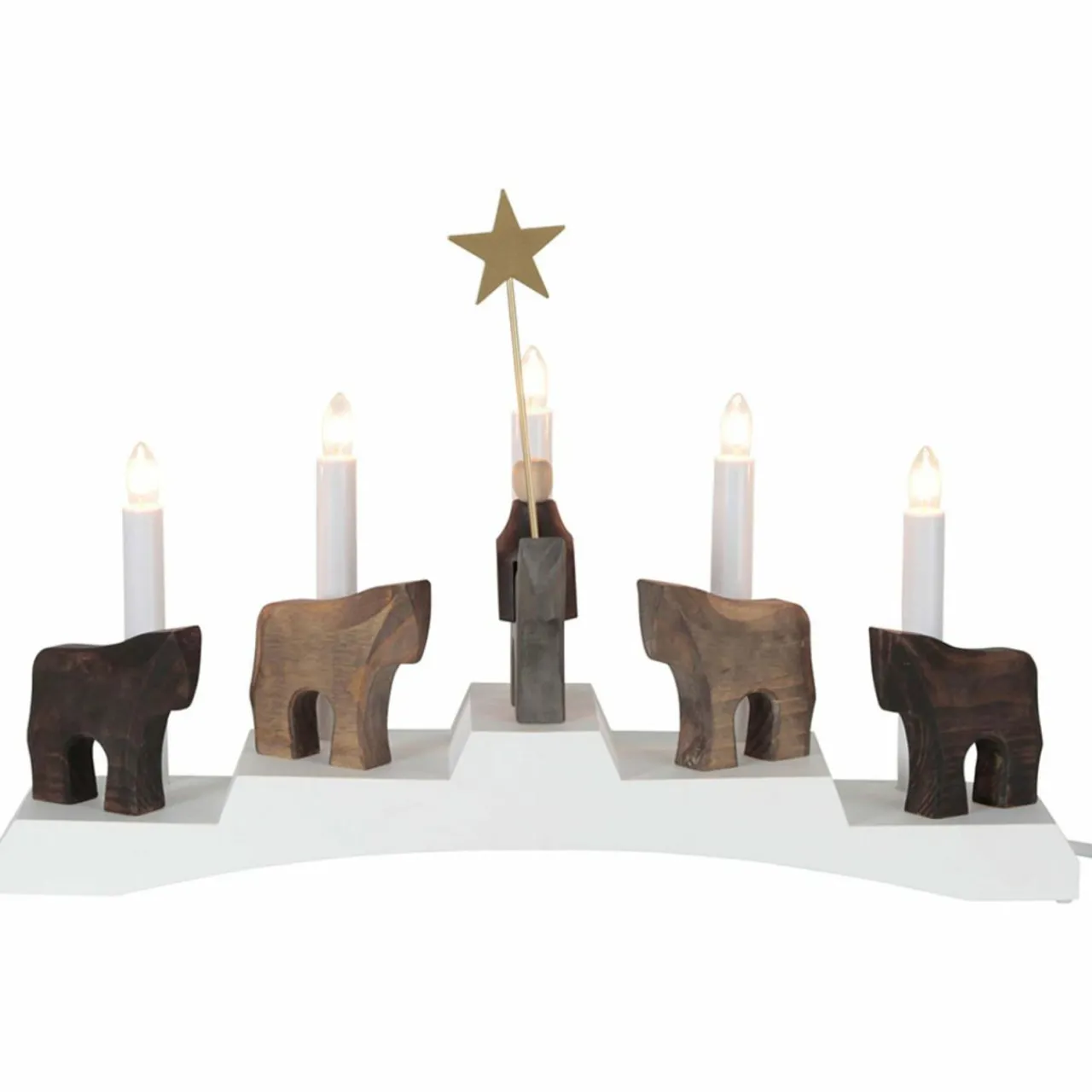 chandelier_staffans_flar_brunblanc_0.webp STAR TRADING Chandelier Staffans fålar, brun/blanc^ Lumière De Noël