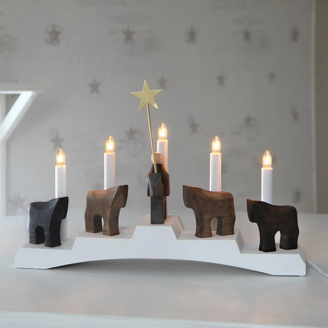 chandelier_staffans_flar_brunblanc_4.webp STAR TRADING Chandelier Staffans fålar, brun/blanc^ Lumière De Noël
