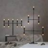 STAR TRADING Chandelier Twice, noir à 9 lampes, 42 cm^ Lumière De Noël