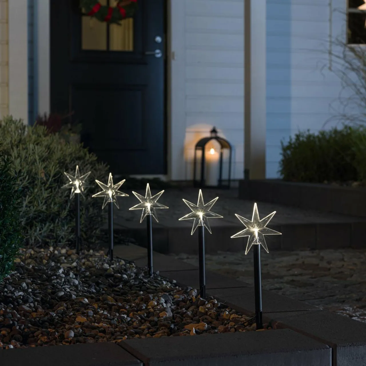 dco_extrieure_led_toile__branches_piquet_0.webp Konstsmide Christmas Déco extérieure LED Étoile, 5 branches, piquet^ Lumière De Noël