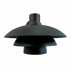 Dyberg Larsen applique d'extérieur Morph, Ø 24 cm, noir, métal^ Appliques Murales Extérieures