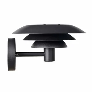 Dyberg Larsen DL25 Outdoor mur noir Ø 25cm^ Appliques Murales Extérieures