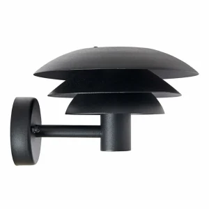 Dyberg Larsen DL20 Outdoor mur noir Ø 20cm^ Appliques Murales Extérieures