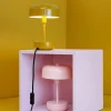 Dyberg Larsen Lampe à poser LED rechargeable Haipot, rose, intensité^ Lampes Décoratives