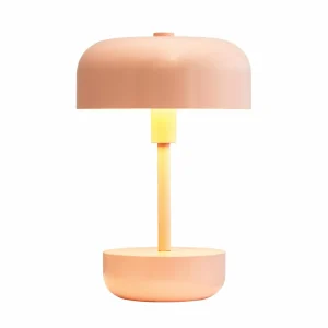 Dyberg Larsen Lampe à poser LED rechargeable Haipot, rose, intensité^ Lampes Décoratives
