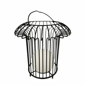 Dyberg Larsen Lampe de table LED rechargeable Basket, noir, métal^ Lampes Décoratives