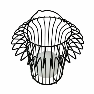 Dyberg Larsen Lampe de table LED rechargeable Basket, noir, métal^ Lampes Décoratives