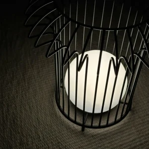 Dyberg Larsen Lampe de table LED rechargeable Basket, noir, métal^ Lampes Décoratives
