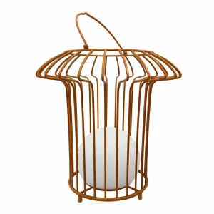Dyberg Larsen Lampe de table LED rechargeable Basket, terracotta, métal^ Lampes Décoratives