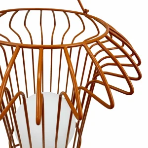 Dyberg Larsen Lampe de table LED rechargeable Basket, terracotta, métal^ Lampes Décoratives