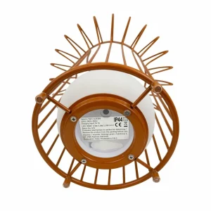 Dyberg Larsen Lampe de table LED rechargeable Basket, terracotta, métal^ Lampes Décoratives